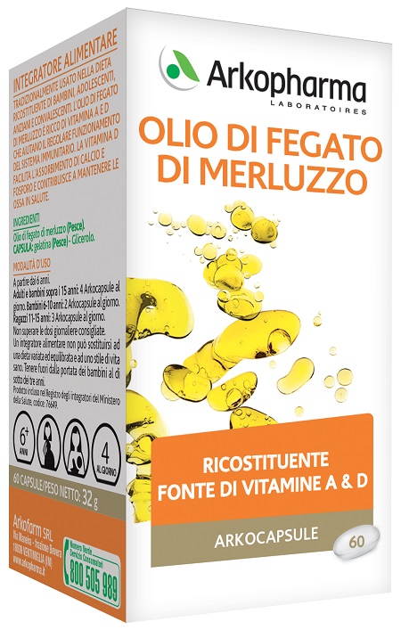 ARKO CAPSULE OLIO FEGATO MERLUZZO 60 CAPSULE - farmagiri