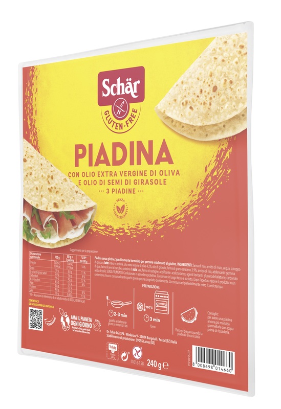 SCHAR PIADINA 3 PEZZI DA 80 G - farmagiri