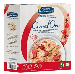 PIACERI MEDITERRANEI CEREALORO FIOCCHI DI RISO CON MAIS E FRUTTI ROSSI 250 G - farmagiri