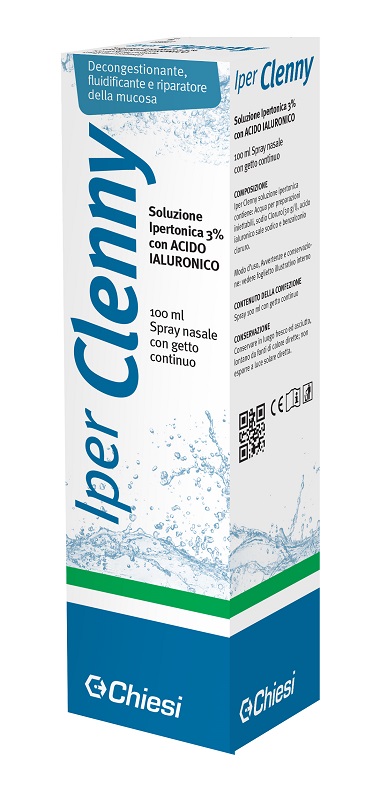 IPER CLENNY SPRAY NASALE EROGAZIONE CONTINUA SOLUZIONE IPERTONICA CON ACIDO IALURONICO 100 ML - farmagiri