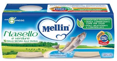 MELLIN OMOGENEIZZATO NASELLO 2 X 80 G - farmagiri