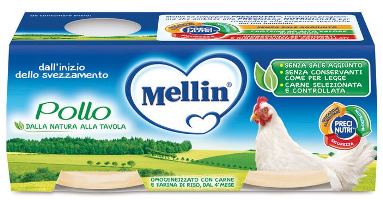 MELLIN OMOGENEIZZATO POLLO 2X120 G - farmagiri