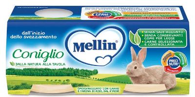 MELLIN OMOGENEIZZATO CONIGLIO 2X120 G - farmagiri