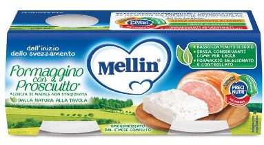 MELLIN BABY FORMAGGINO CON PROSCIUTTO 2 X 80 G - farmagiri