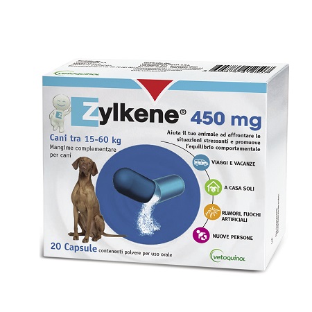 ZYLKENE CANI GROSSA TAGLIA 15-60KG 20 CAPSULE DA 450 MG - farmagiri