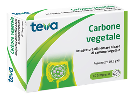 CARBONE VEGETALE TEVA 40 COMPRESSE 16,2 G - farmagiri
