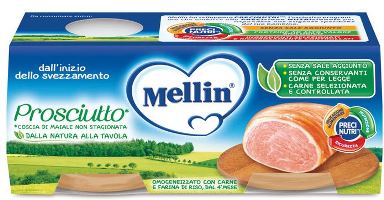 MELLIN OMOGENEIZZATO PROSCIUTTO 2 X 120 G - farmagiri