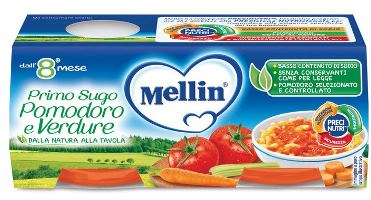 MELLIN PRIMO SUGO POMODORO E VERDURE 2 VASETTI DA 80 G - farmagiri