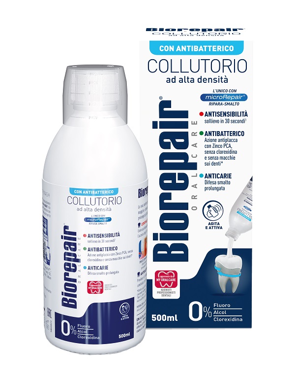 BIOREPAIR ORAL CARE COLLUTORIO ALTA INTENSITA' 3IN1 ANTISENSIBILITA', ANTIBATTERICO, ANTICARIE 500 ML - farmagiri