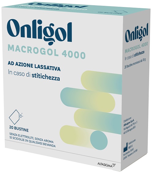 ONLIGOL MACROGOL 4000 20 BUSTINE 10 G SENZA ZUCCHERO - farmagiri