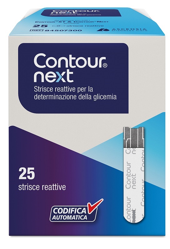 STRISCE MISURAZIONE GLICEMIA CONTOUR NEXT 25 PEZZI - farmagiri
