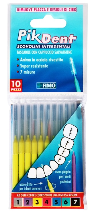 PIKDENT STUZZICOLINO 3 GIALLO 10 PEZZI - farmagiri