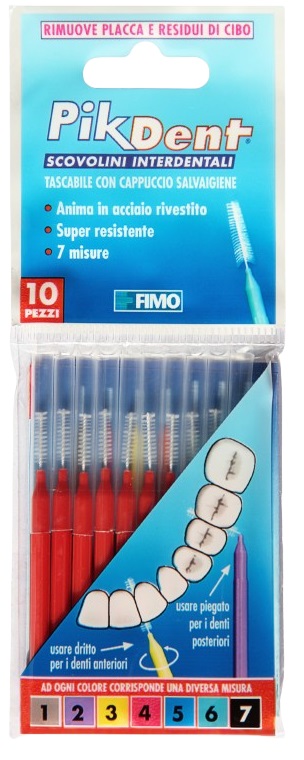 PIKDENT STUZZICOLINO 4 ROSSO 10 PEZZI - farmagiri