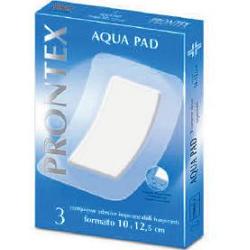 GARZA COMPRESSA PRONTEX AQUA PAD 10X12,5 CM 3 PEZZI - farmagiri