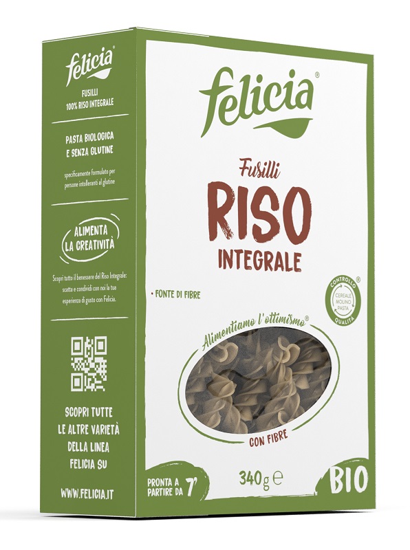 FELICIA BIO RISO INTEGRALE FUSILLI 340 G - farmagiri