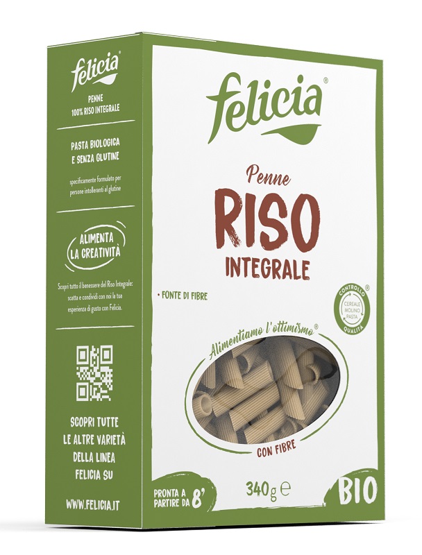 FELICIA BIO RISO INTEGRALE PENNE 340 G - farmagiri