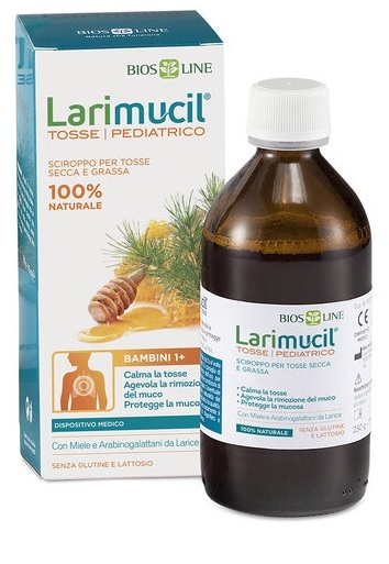 LARIMUCIL TOSSE PEDIATRICO 1+ SCIROPPO 175 ML CE 0426 230 G - farmagiri