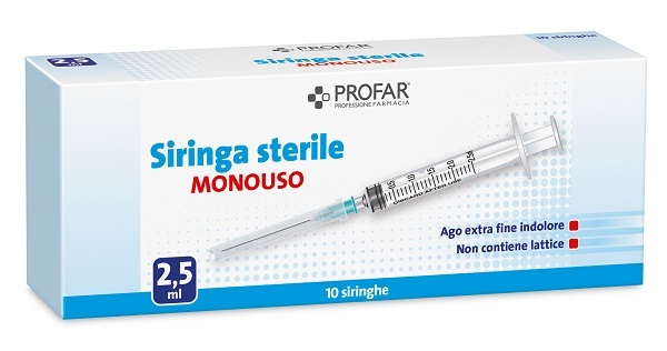 SIRINGA MONOUSO 2,5ML PROFAR - farmagiri