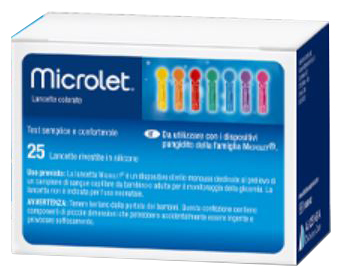 LANCETTE PUNGIDITO PER DISPOSITIVO MICROLET 25 PEZZI - farmagiri