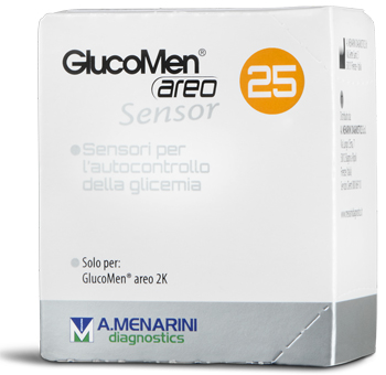 STRISCE MISURAZIONE GLICEMIA GLUCOMEN AREO SENSOR 25 PEZZI - farmagiri