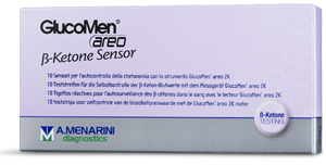STRISCE MISURAZIONE CHETONEMIA GLUCOMEN AREO B-KETONE SENSOR 10 PEZZI - farmagiri