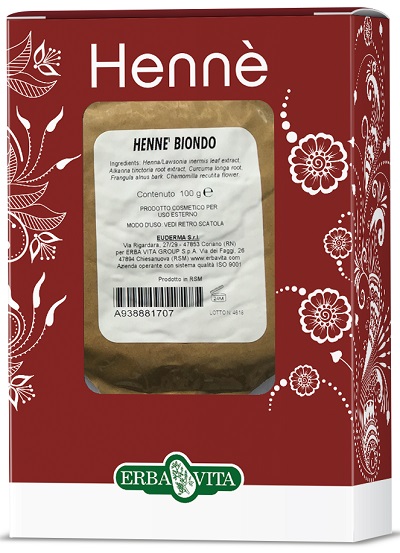 HENNE COLORANTE CAPELLI BIONDO 100 G - farmagiri
