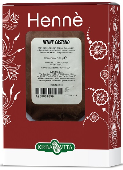 HENNE COLORANTE CAPELLI CASTANO 100 G - farmagiri