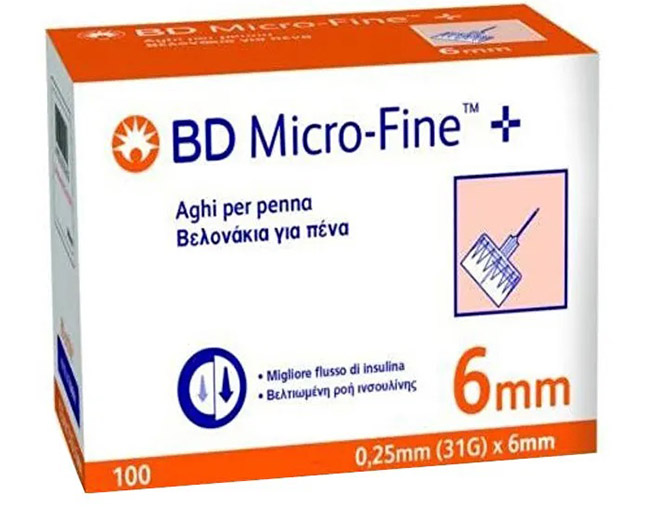 AGO PER PENNA DA INSULINA BD MICROFINE GAUGE 31 6MM 100 PEZZI - farmagiri