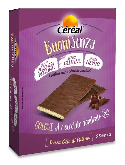 CEREAL BUONI SENZA GOLOSI CIOCCOLATO FONDENTE 6 X 17 G - farmagiri
