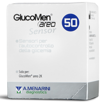 STRISCE MISURAZIONE GLICEMIA GLUCOMEN AREO SENSOR 50 PEZZI - farmagiri