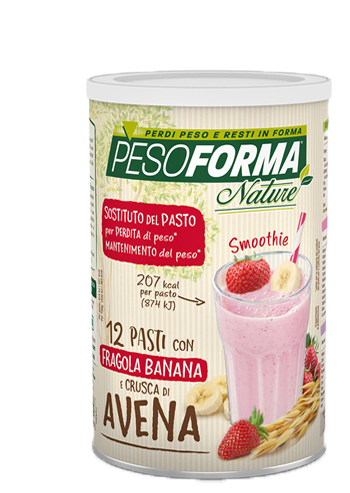 PESOFORMA NATURE SMOOTHIE FRAGOLA BANANA POLVERE 420 G - farmagiri