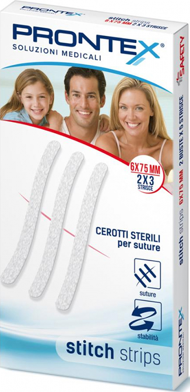 PRONTEX STITCH STRIPS 6X75 10 PEZZI - farmagiri