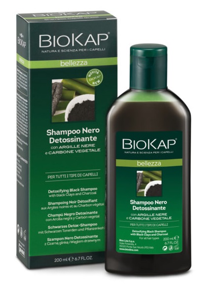 BIOKAP BELLEZZA SHAMPOO NERO DETOSSINANTE 200 ML BIOSLINE - farmagiri