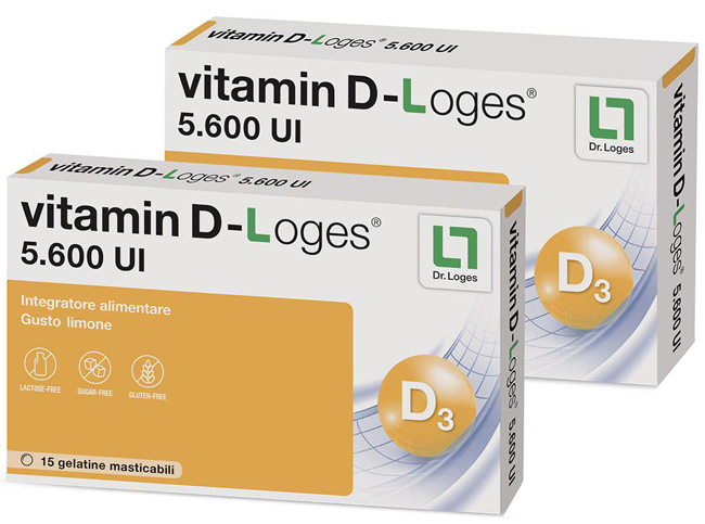 VITAMIN D-LOGES 30 GELATINE MASTICABILI GUSTO LIMONE 42 G - farmagiri