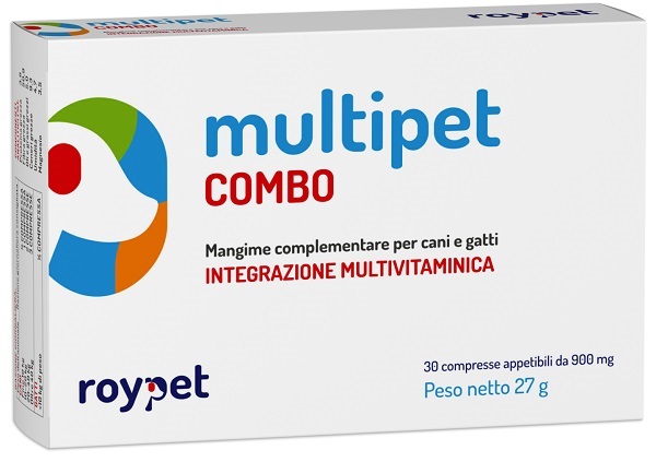 MULTIPET COMBO INTEGRAZIONE MULTIVITAMINICA CANI E GATTI 30 COMPRESSE APPETIBILI DA 900 MG - farmagiri