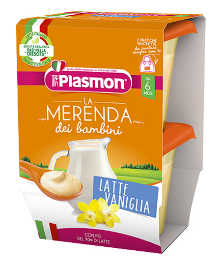 PLASMON LA MERENDA DEI BAMBINI MERENDE LATTE VANIGLIA ASETTICO 2 X 120 G - farmagiri