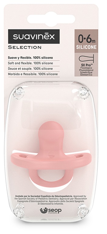 SUAVINEX COLOR ESSENCE SUCCHIETTO FISIOLOGICO SILICONE SX PRO 0/6 MESI NUDE - farmagiri