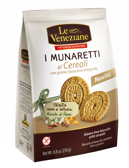 LE VENEZIANE MUNARETTI BISCOTTI CEREALI GRANO SARACENO INTEGRALE 250 G - farmagiri