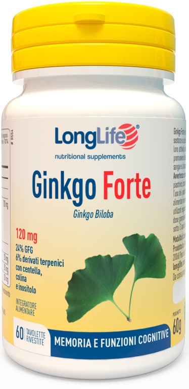 LONGLIFE GINKGO FORTE 60 TAVOLETTE RIVESTITE - farmagiri