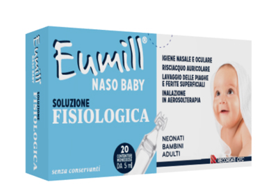 EUMILL NASO BABY SOLUZIONE FISIOLOGICA 20 CONTENITORI MONODOSE 5 ML - farmagiri
