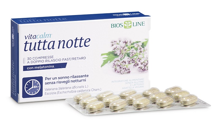 VITACALM TUTTA NOTTE CON MELATONINA 60 COMPRESSE - farmagiri