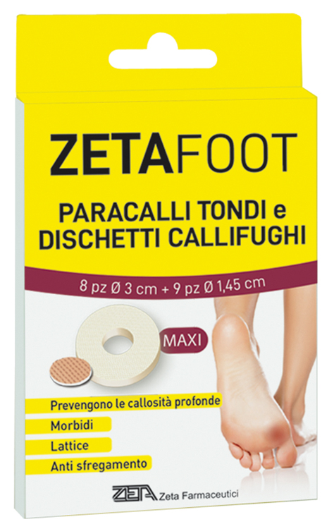 ZETAFOOT PARACALLO TONDO 8 PEZZI + DISCHETTO CALLIFUGO 9 PEZZI - farmagiri