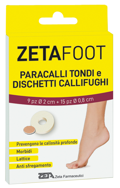 ZETAFOOT PARACALLO TONDO 9 PEZZI + DISCHETTO CALLIFUGO 15 PEZZI - farmagiri