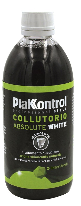 PLAKKONTROL ABSOLUTE WHITE COLLUTORIO BLACK 500 ML - farmagiri