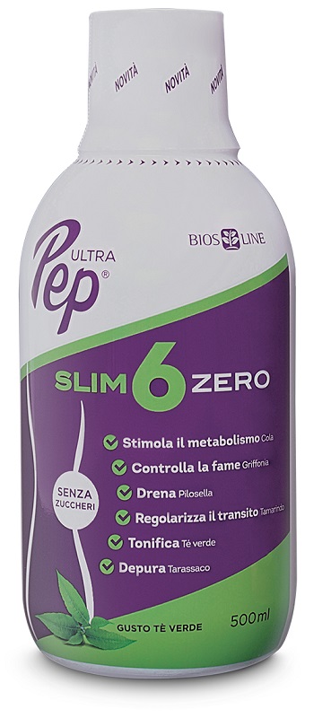 ULTRA PEP SLIM 6 ZERO TE' VERDE 500 ML BIOSLINE - farmagiri