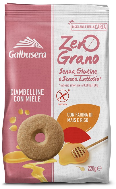 ZEROGRANO FROLLINI CIAMBELLINE MIELE 220 G - farmagiri
