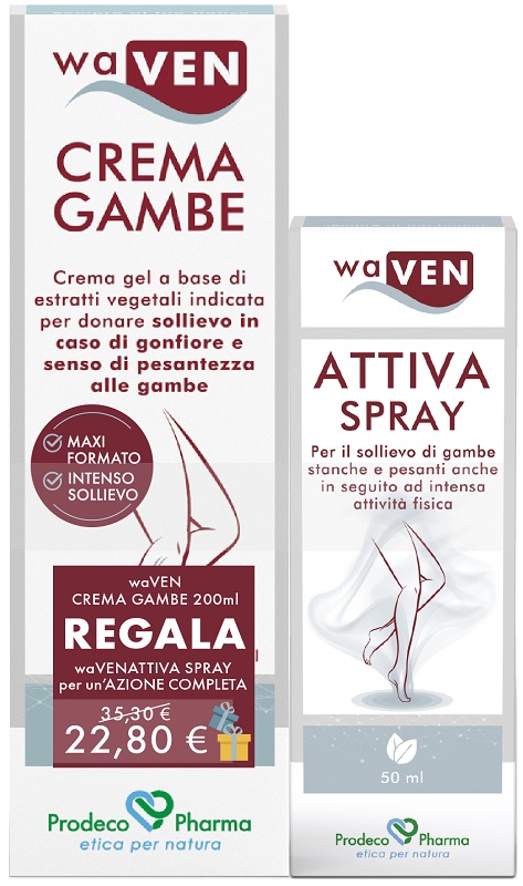 WAVEN CREMA GAMBE 200 ML + WAVEN ATTIVA SPRAY 50 ML OMAGGIO - farmagiri
