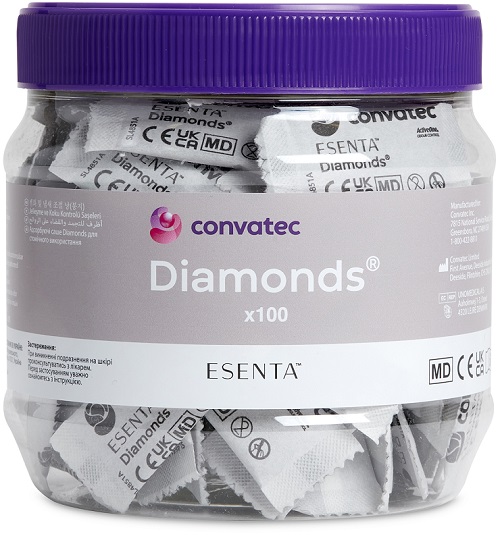 BUSTINE GELIFICANTI ANTIODORE PER STOMIA ESENTA DIAMONDS 100 PEZZI - farmagiri