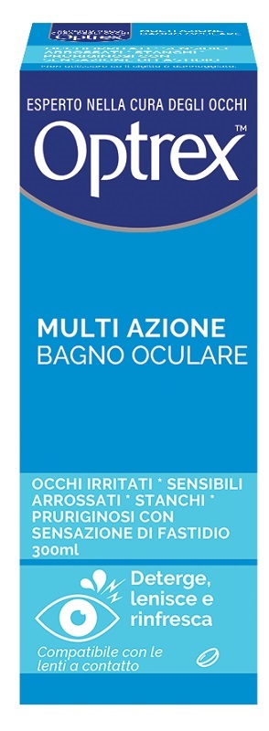 BAGNO OCULARE OPTREX MULTI AZIONE 300 ML + OCCHIERA FLESSIBILE - farmagiri