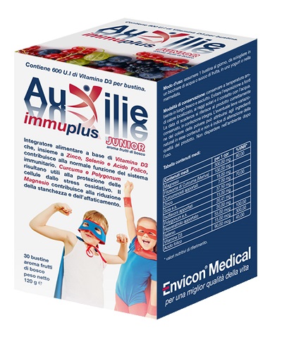AUXILIE IMMUPLUS JUNIOR SOLUBILE 30 STICK PACK - farmagiri